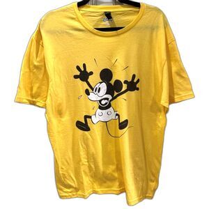 Mickey Mouse Yellow T-Shirt - Size Large
